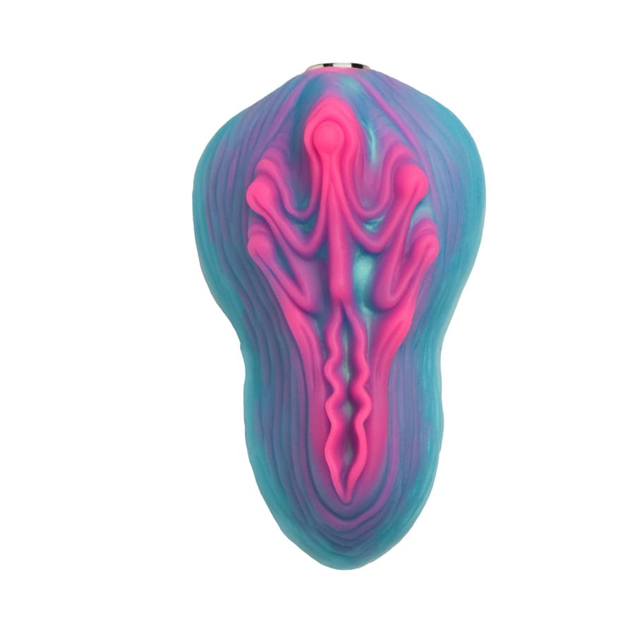 Creature Cocks Vulvaron titreşimli silikon Grinder pembe mavi