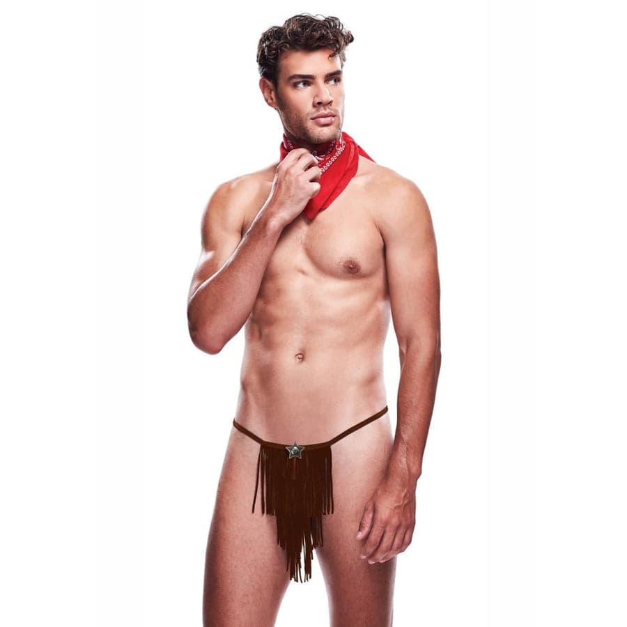 Envy Giddy Up Cowboy Bandana & tanga 2'li kostüm takımı