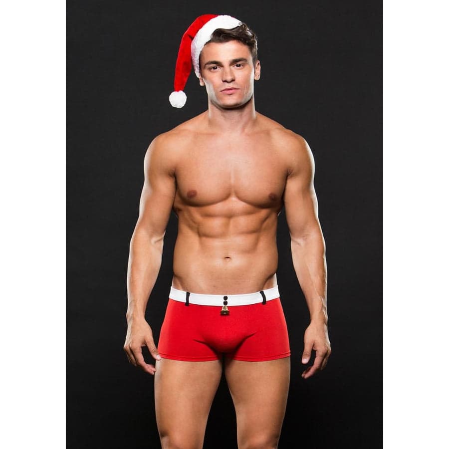 Envy Santa Hat ve Shorts 2'li kostüm takımı kırmızı beyaz