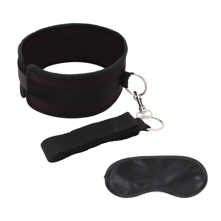 Lux Fetish tasma & Removable Leash takım siyah
