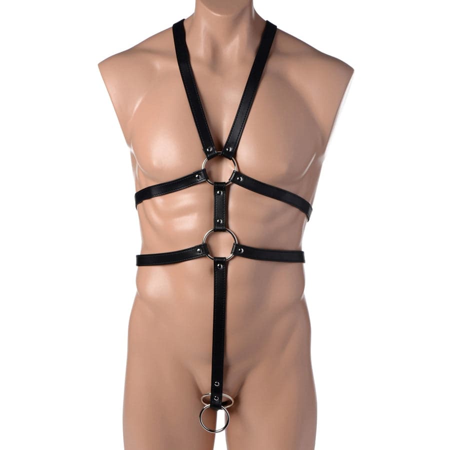 Strict Male Full vücut harness siyah