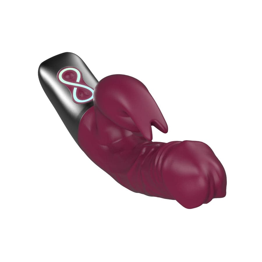 Titanz dönen şarjlı rabbit ile Clit Stimulation mor 3.5 inç